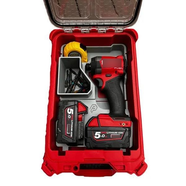 Milwaukee Inspired Packout Tray Organiser - Impact Driver + Batteries + Storage