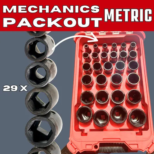 Milwaukee Packout Tray Organiser - Metric Socket Holder 8mm-36mm 1/2"