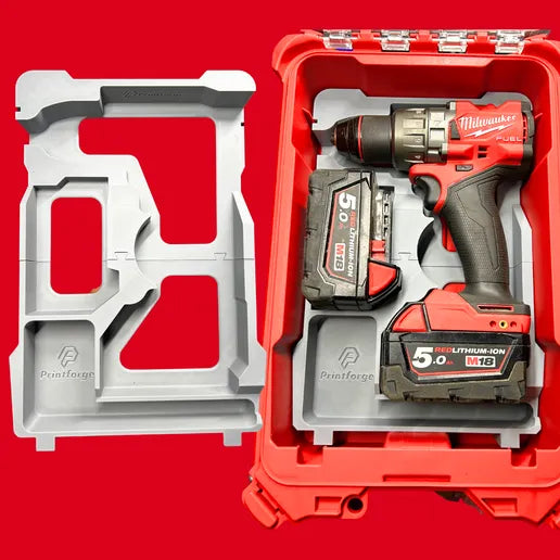 Milwaukee Packout Tray Organiser - M18 Drill + Battery Storage