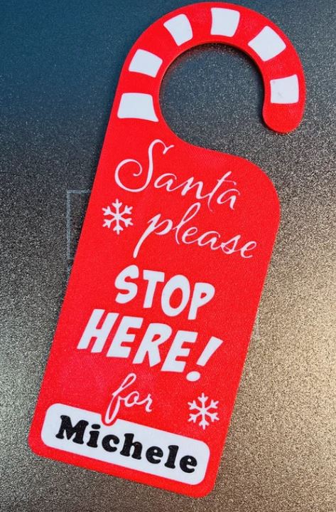 *Personalised* Santa Stop Here Tag